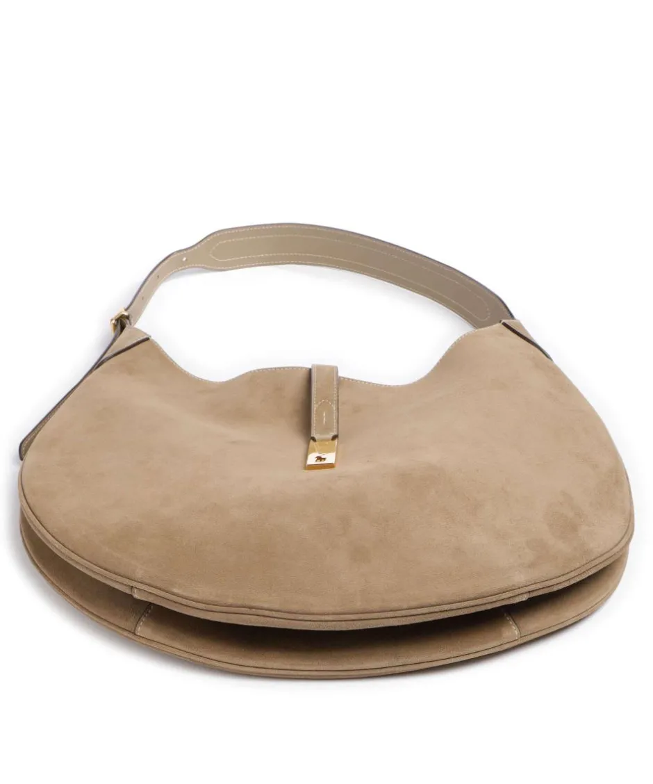 Polo Ralph Lauren Shoulder Bags|Hobo Bags-ID Collection Medium Hobo bag brushed leather