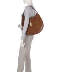 Polo Ralph Lauren Shoulder Bags|Hobo Bags-ID Collection Medium Hobo bag brushed cow leather, fine grain cow leather