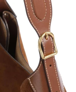 Polo Ralph Lauren Shoulder Bags|Hobo Bags-ID Collection Medium Hobo bag brushed cow leather, fine grain cow leather