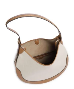 Polo Ralph Lauren Shoulder Bags|Hobo Bags-ID Collection Medium Hobo bag cow leather, canvas