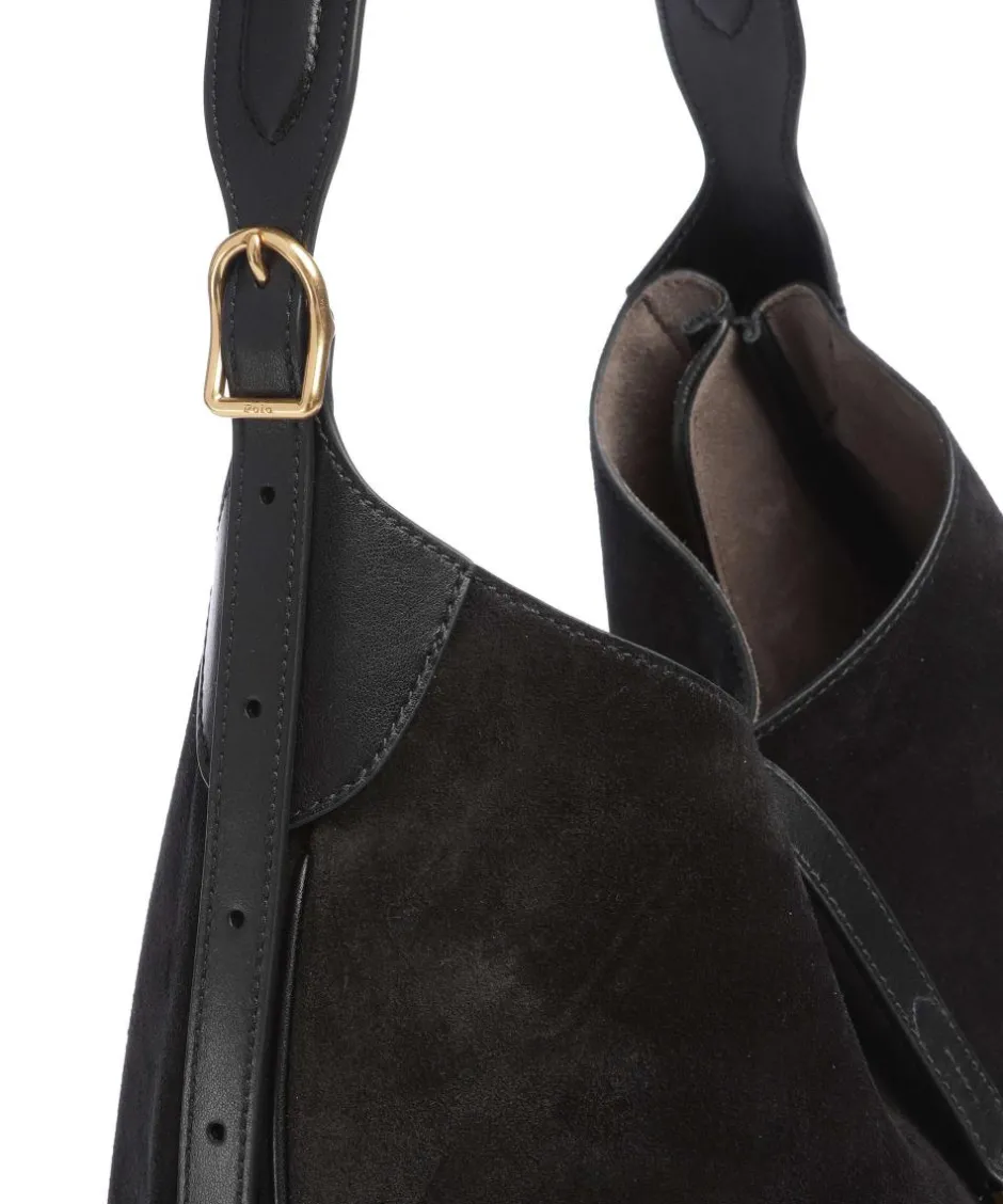Polo Ralph Lauren Shoulder Bags|Hobo Bags-ID Collection Medium Hobo bag brushed cow leather