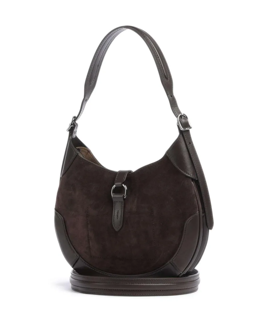 Polo Ralph Lauren Shoulder Bags|Hobo Bags-ID Collection Small Hobo bag fine grain cow leather, brushed cow leather