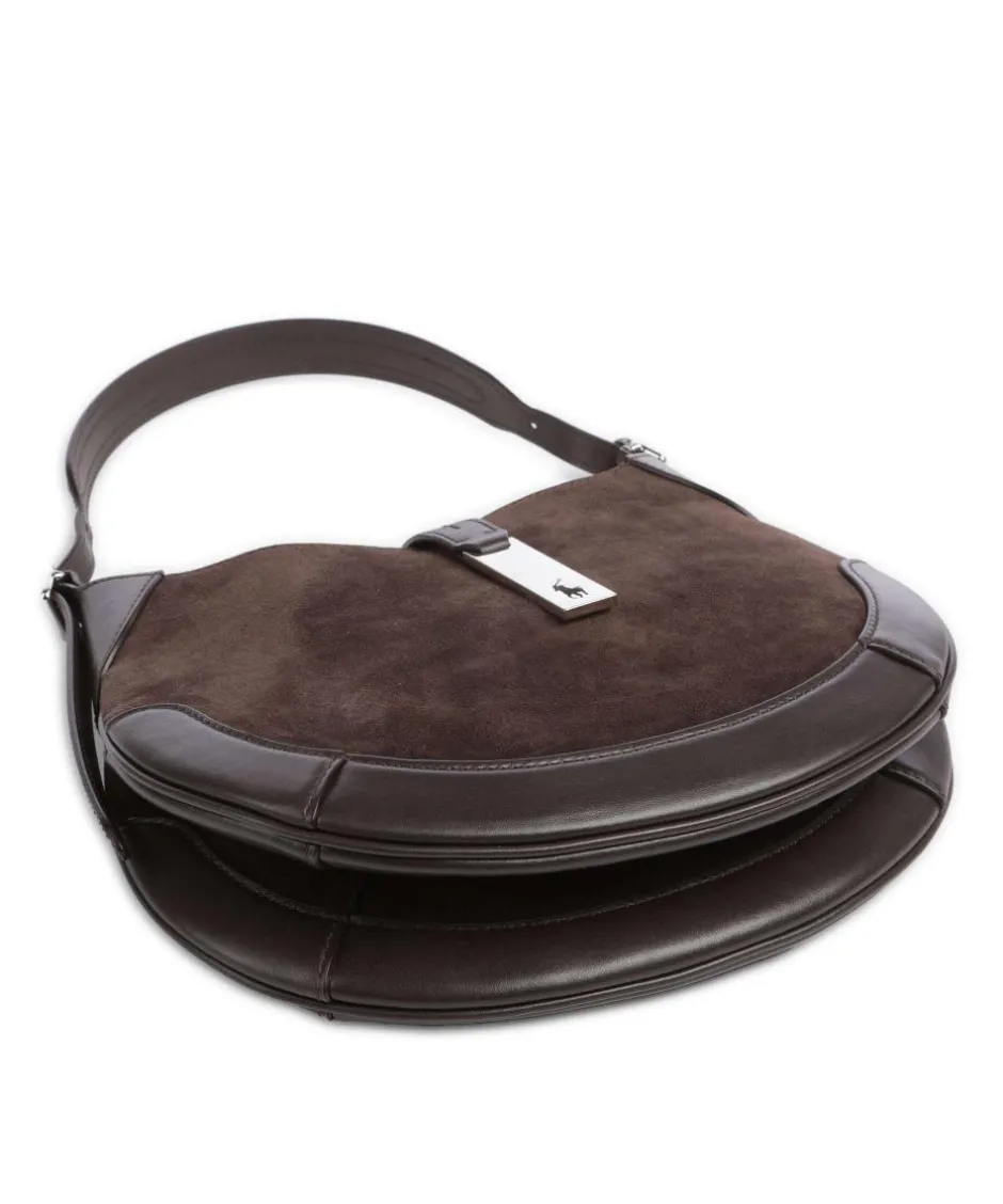 Polo Ralph Lauren Shoulder Bags|Hobo Bags-ID Collection Small Hobo bag fine grain cow leather, brushed cow leather