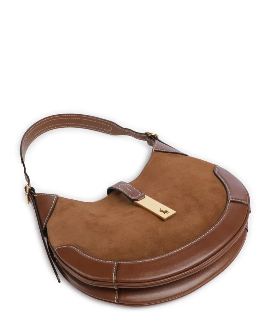 Polo Ralph Lauren Shoulder Bags|Hobo Bags-ID Collection Small Hobo bag fine grain cow leather, brushed cow leather