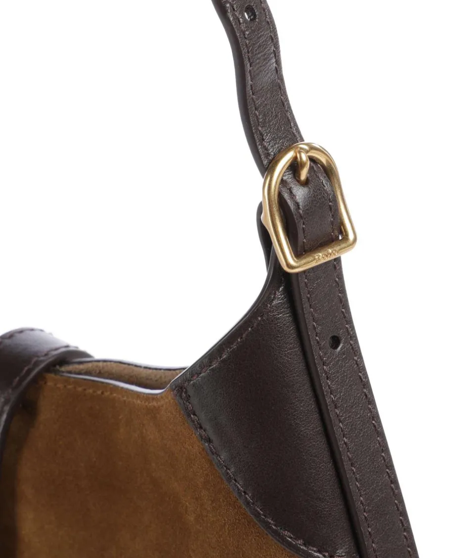 Polo Ralph Lauren Shoulder Bags|Hobo Bags-ID Collection Small Hobo bag fine grain cow leather, brushed cow leather