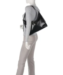 Núnoo Shoulder Bags|Hobo Bags-Italian Leather Rio Buckle Hobo bag fine grain leather