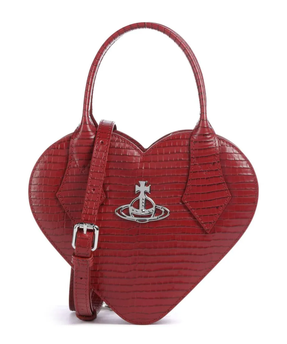 Vivienne Westwood Handbags|Crossbody Bags-Josephine Heart Embossed Croc Mini Handbag embossed calfskin