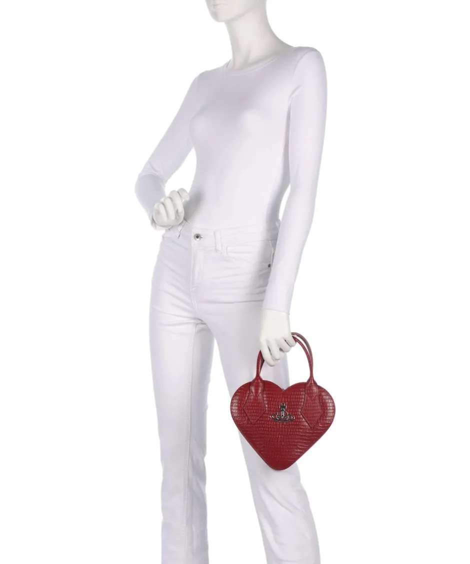 Vivienne Westwood Handbags|Crossbody Bags-Josephine Heart Embossed Croc Mini Handbag embossed calfskin