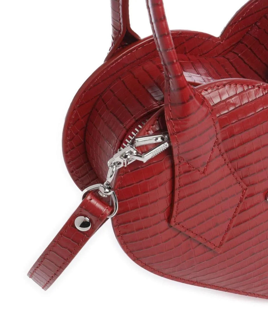 Vivienne Westwood Handbags|Crossbody Bags-Josephine Heart Embossed Croc Mini Handbag embossed calfskin