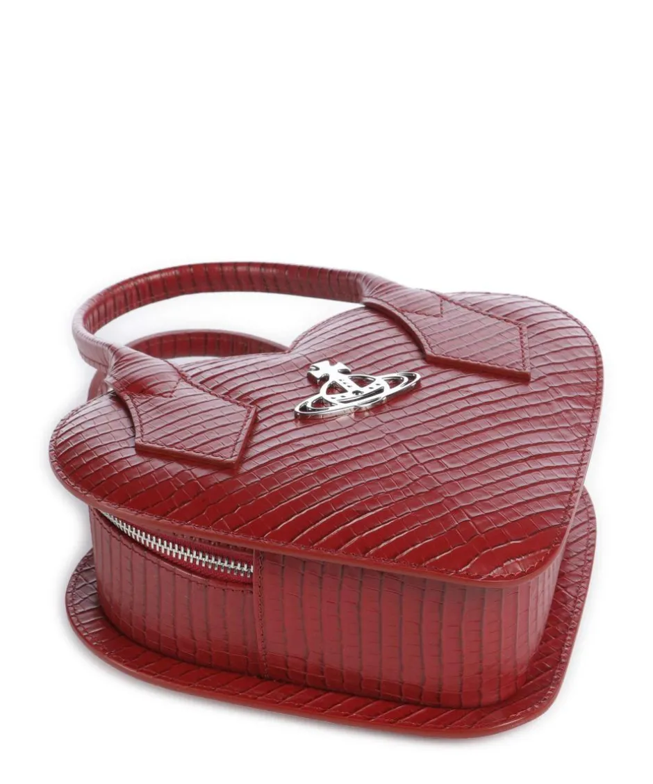 Vivienne Westwood Handbags|Crossbody Bags-Josephine Heart Embossed Croc Mini Handbag embossed calfskin