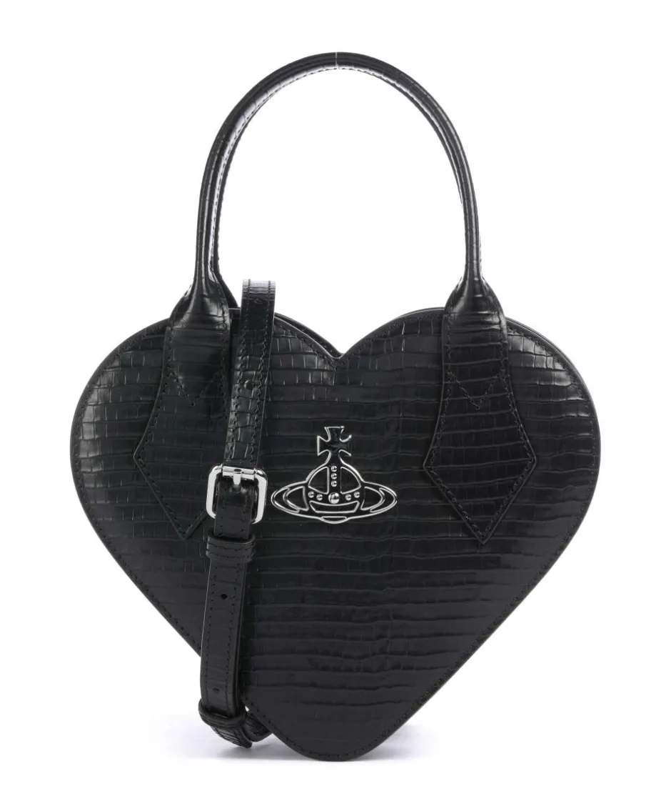 Vivienne Westwood Handbags|Crossbody Bags-Josephine Heart Embossed Croc Mini Handbag embossed calfskin