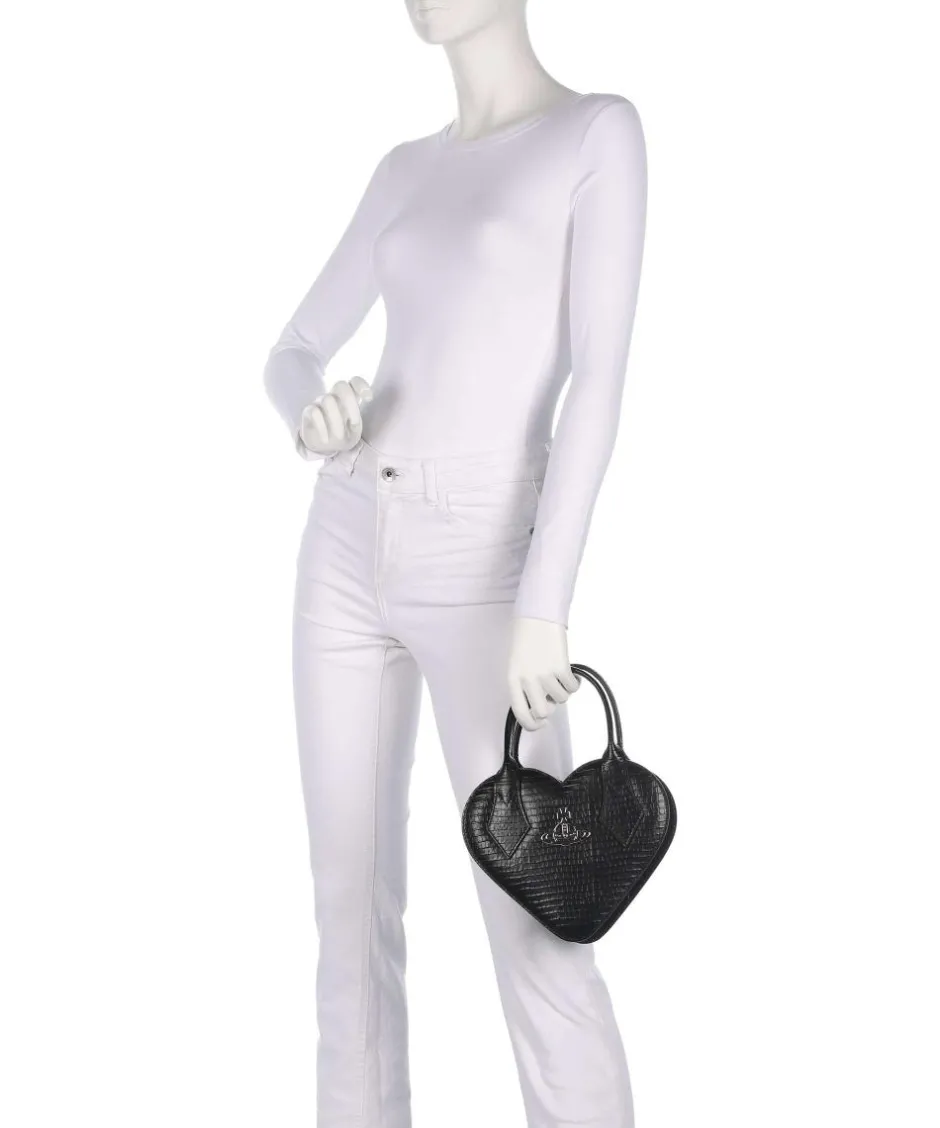 Vivienne Westwood Handbags|Crossbody Bags-Josephine Heart Embossed Croc Mini Handbag embossed calfskin