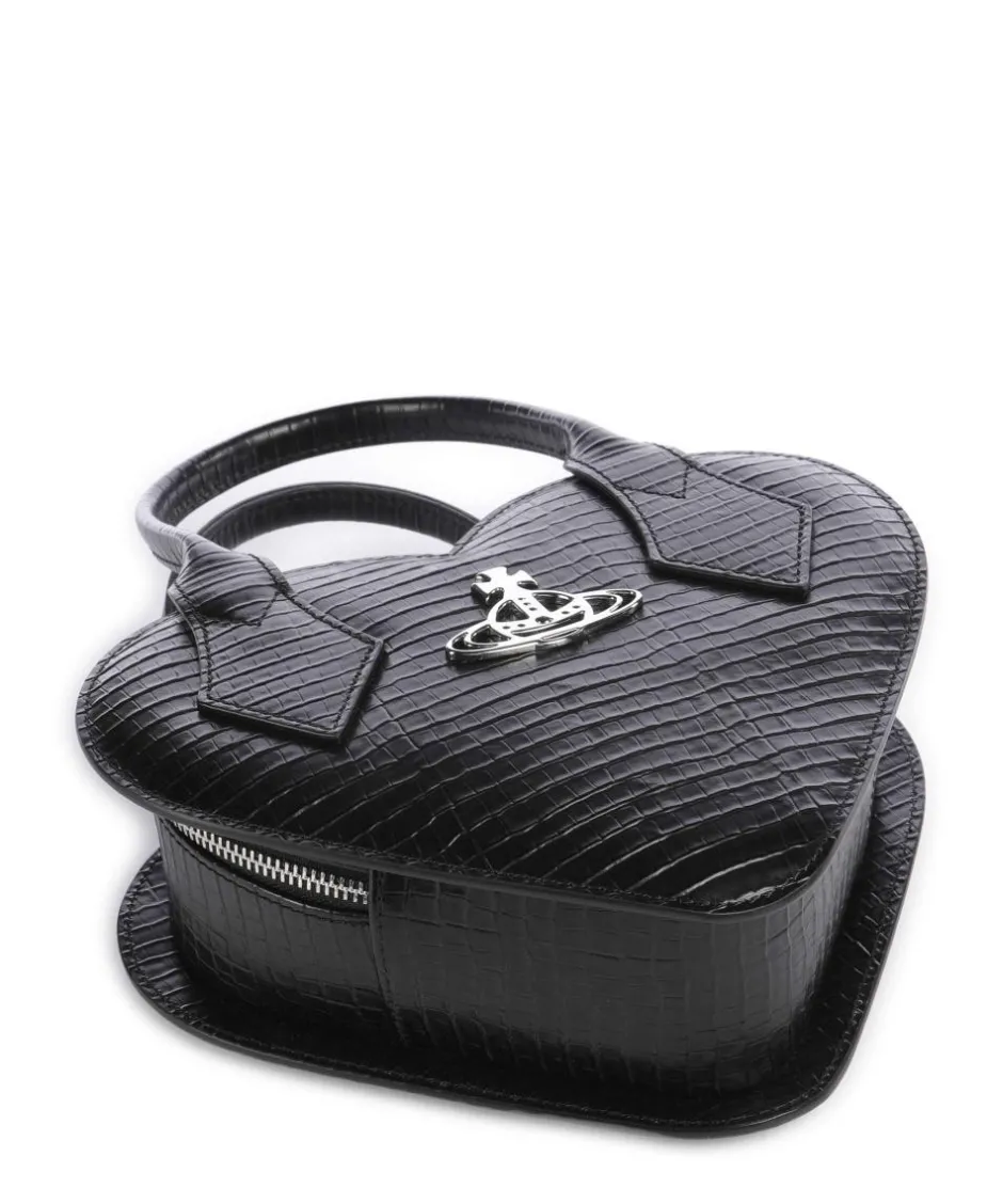 Vivienne Westwood Handbags|Crossbody Bags-Josephine Heart Embossed Croc Mini Handbag embossed calfskin