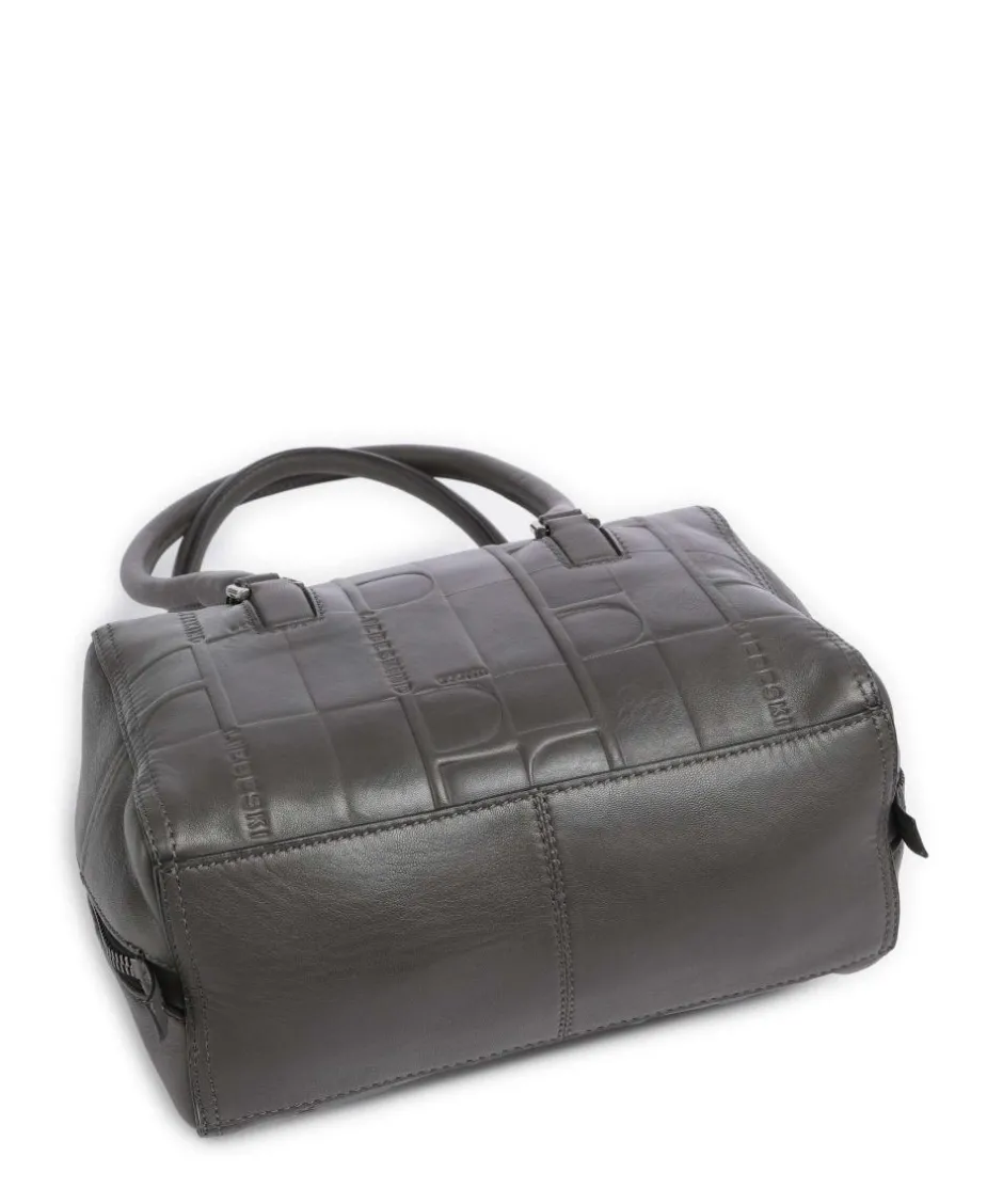 Liebeskind Shoulder Bags-Kayla Monogram Sheep Natural S Shoulder bag embossed cow leather
