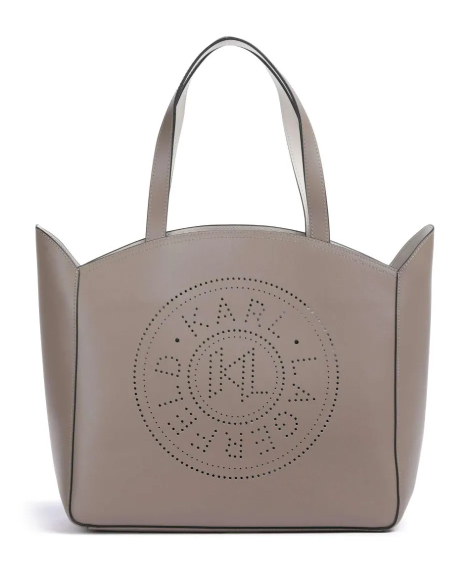 Karl Lagerfeld Tote Bags-K/Circle Medium Tote bag fine grain cow leather