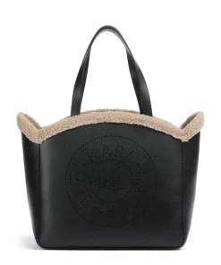 Karl Lagerfeld Tote Bags-K/Circle Tote bag faux fur, leather