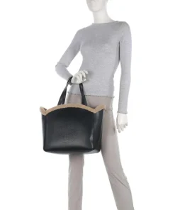 Karl Lagerfeld Tote Bags-K/Circle Tote bag faux fur, leather