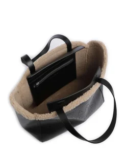 Karl Lagerfeld Tote Bags-K/Circle Tote bag faux fur, leather