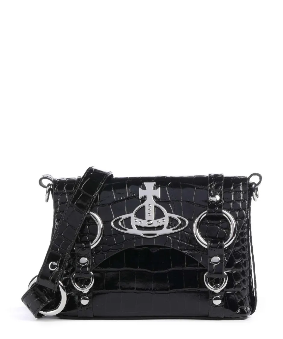 Vivienne Westwood Crossbody Bags-Kim Embossed Croc Crossbody bag embossed calfskin