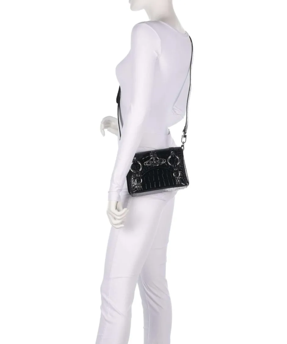 Vivienne Westwood Crossbody Bags-Kim Embossed Croc Crossbody bag embossed calfskin