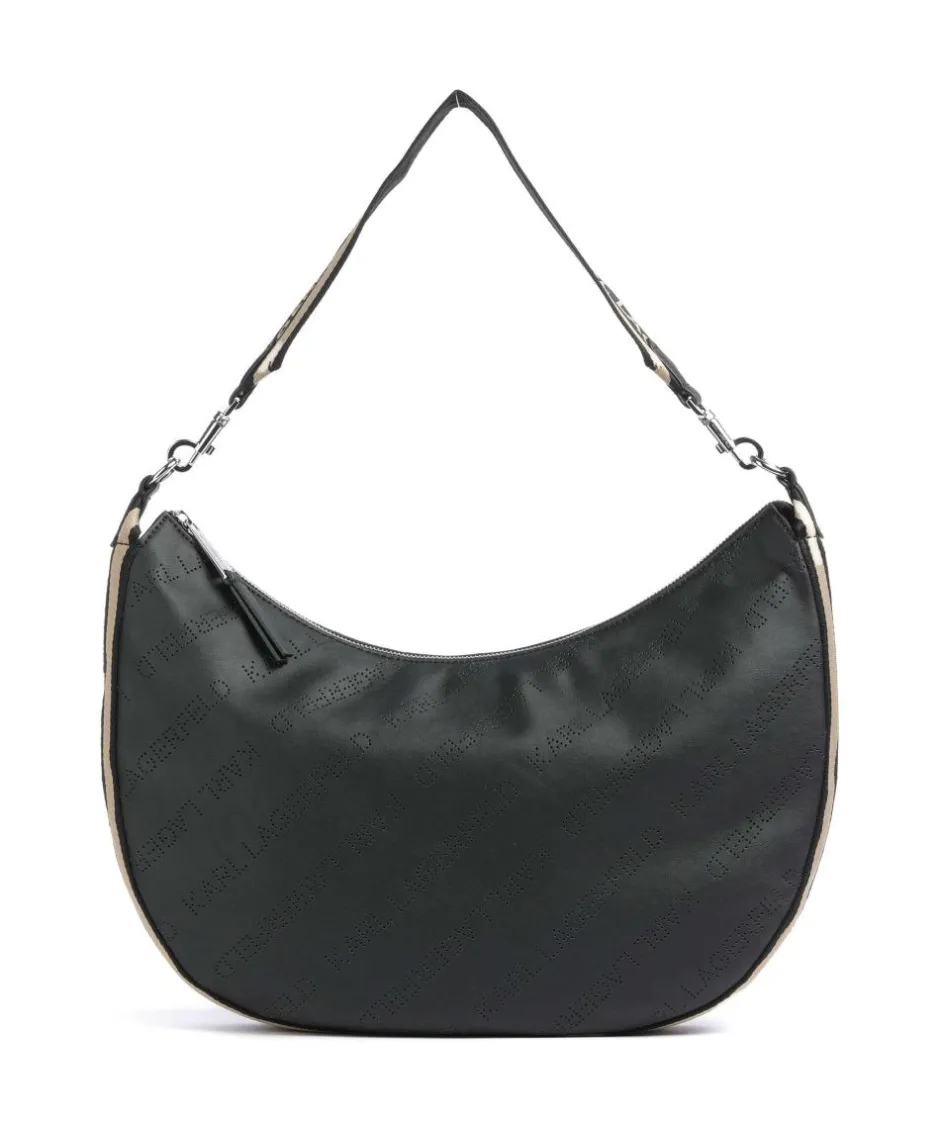 Karl Lagerfeld Shoulder Bags|Hobo Bags-K/Moon Medium Hobo bag recycled polyester, polyurethane