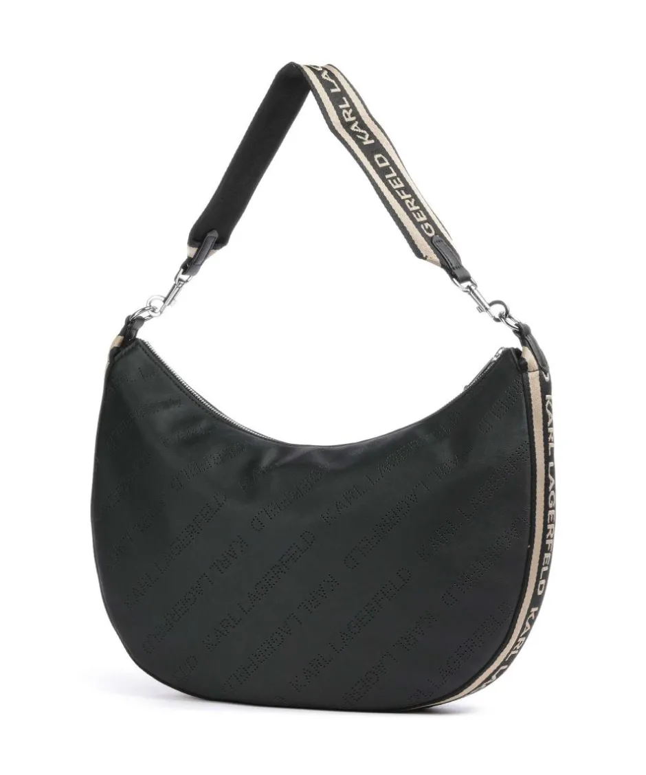 Karl Lagerfeld Shoulder Bags|Hobo Bags-K/Moon Medium Hobo bag recycled polyester, polyurethane