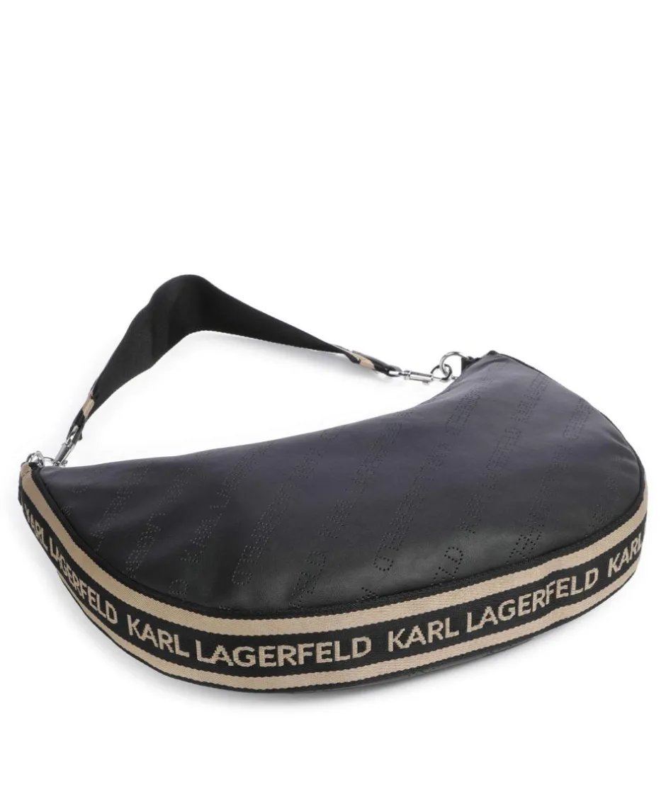 Karl Lagerfeld Shoulder Bags|Hobo Bags-K/Moon Medium Hobo bag recycled polyester, polyurethane