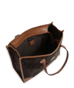 Brics Tote Bags-Life Tote bag 14″ fabric, grained leather