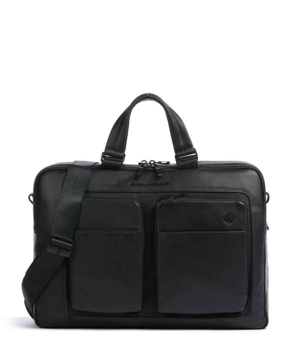 Piquadro Business- & Laptop Bags-Liko Laptop bag 15″ fine grain leather