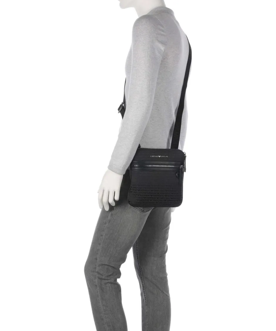 Emporio Armani Crossbody Bags-Logo Jacquard Crossbody bag canvas