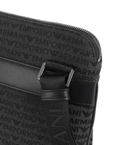 Emporio Armani Crossbody Bags-Logo Jacquard Crossbody bag canvas
