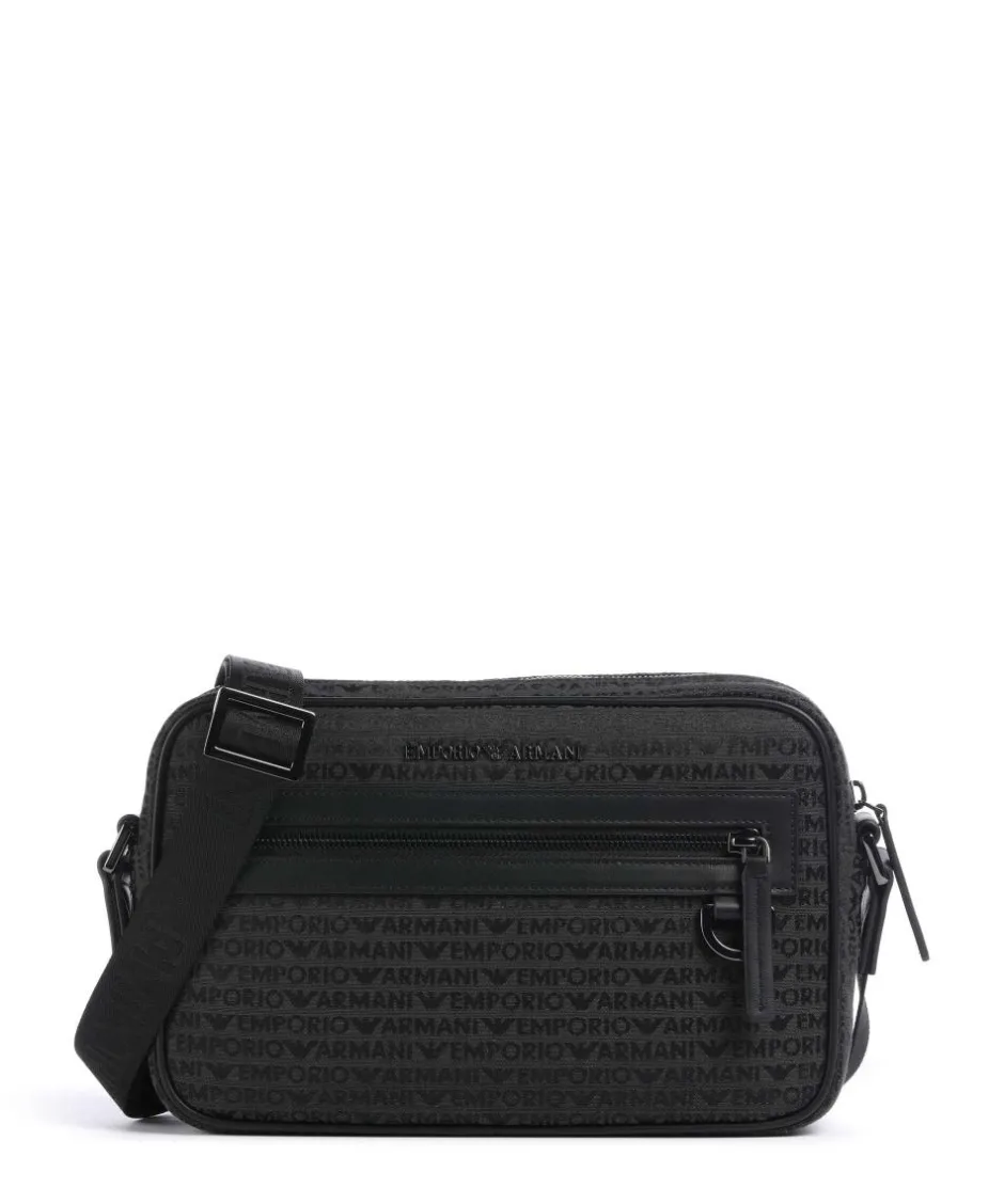 Emporio Armani Crossbody Bags-Logo Jacquard Crossbody bag canvas