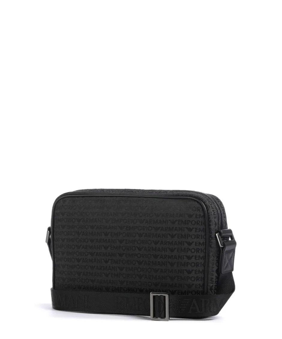 Emporio Armani Crossbody Bags-Logo Jacquard Crossbody bag canvas