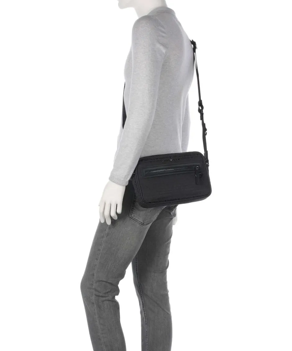 Emporio Armani Crossbody Bags-Logo Jacquard Crossbody bag canvas