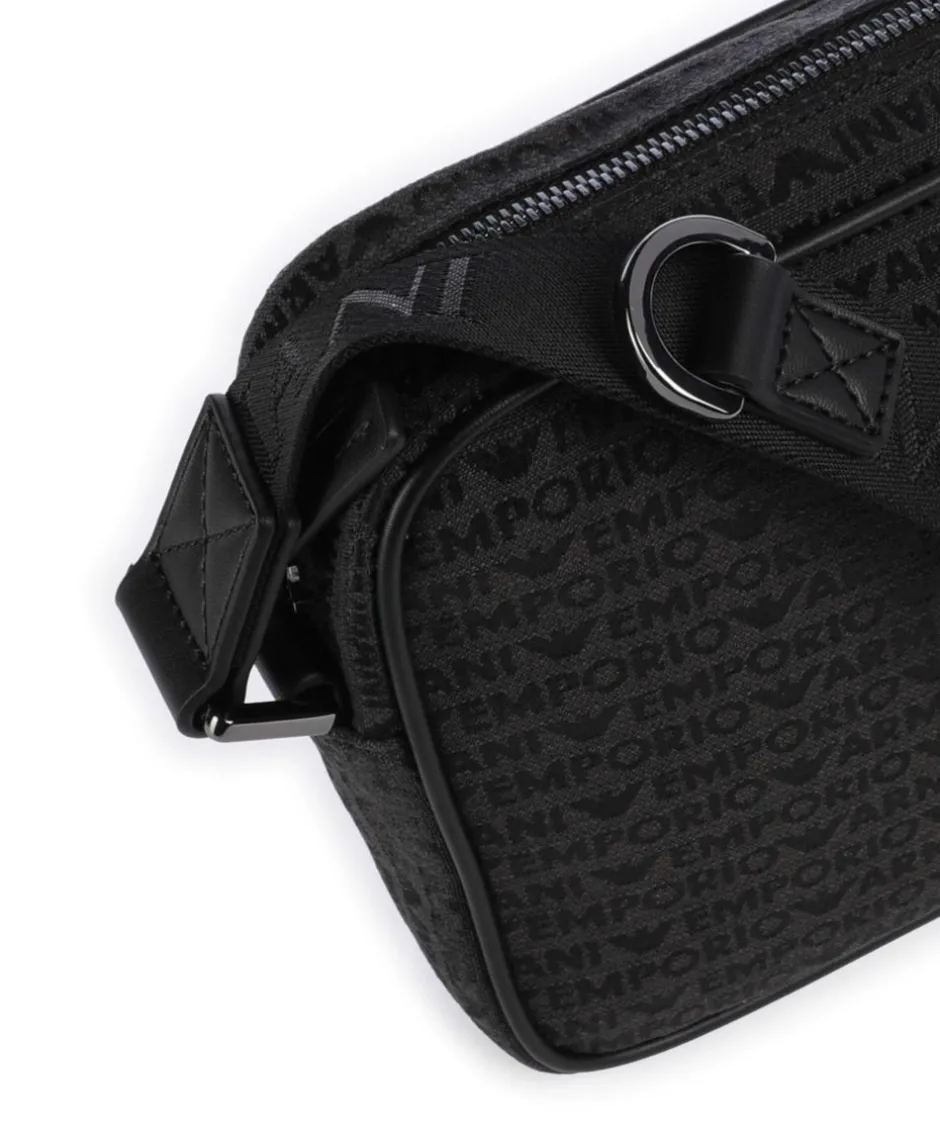 Emporio Armani Crossbody Bags-Logo Jacquard Crossbody bag canvas