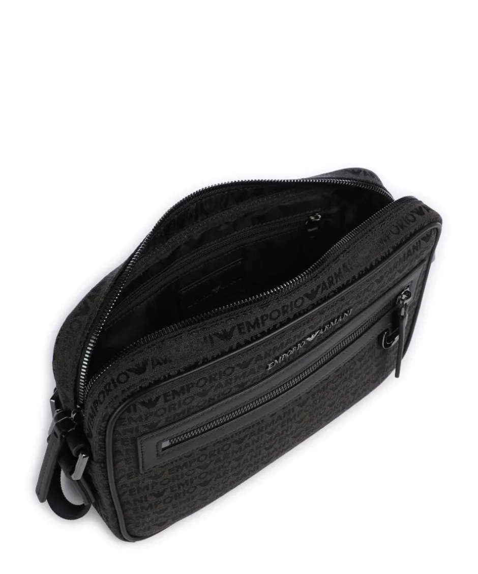 Emporio Armani Crossbody Bags-Logo Jacquard Crossbody bag canvas