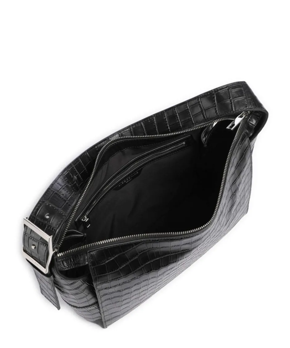 Liebeskind Shoulder Bags|Hobo Bags-Lou 2 New Croco M Hobo bag grained leather