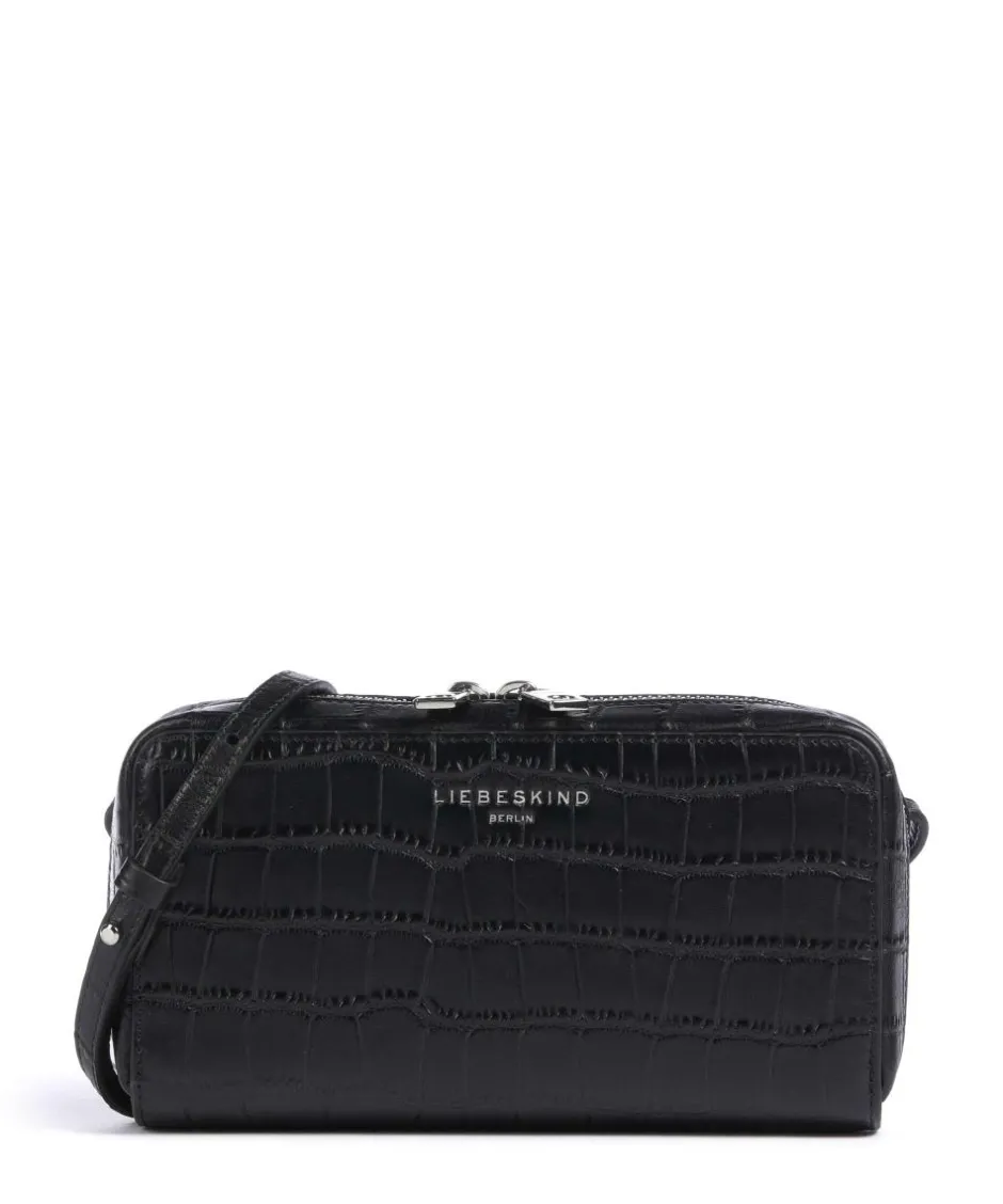 Liebeskind Wallets|Crossbody Bags-Lou Croco XS Wallet embossed leather