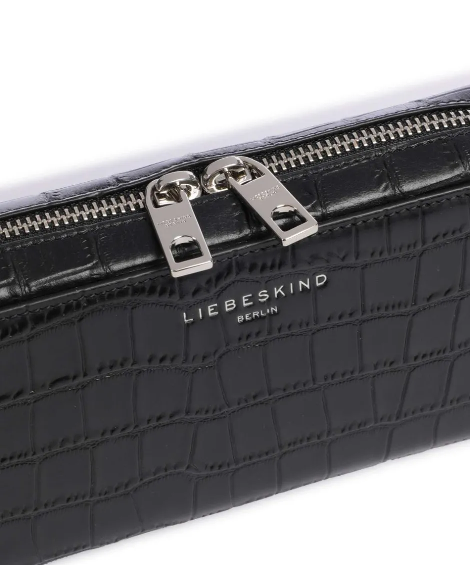 Liebeskind Wallets|Crossbody Bags-Lou Croco XS Wallet embossed leather