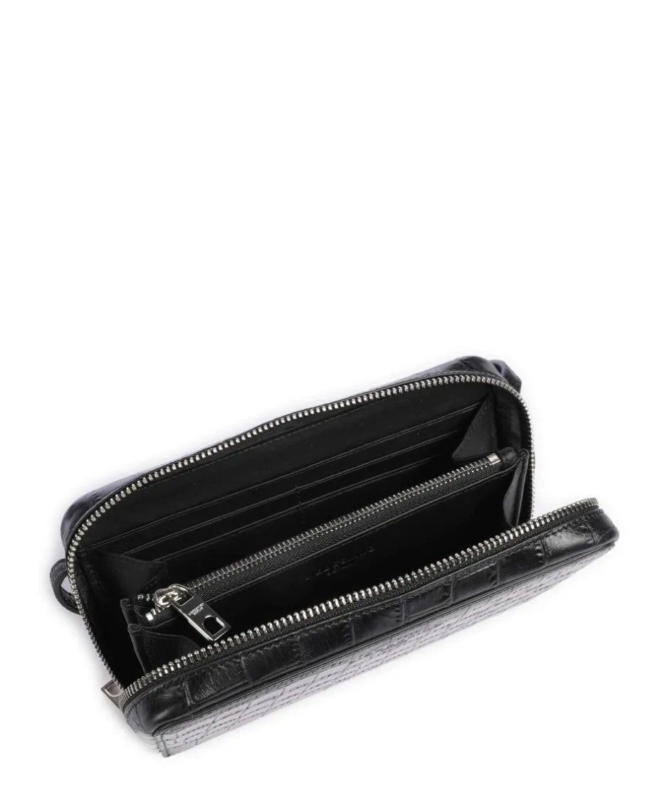 Liebeskind Wallets|Crossbody Bags-Lou Croco XS Wallet embossed leather