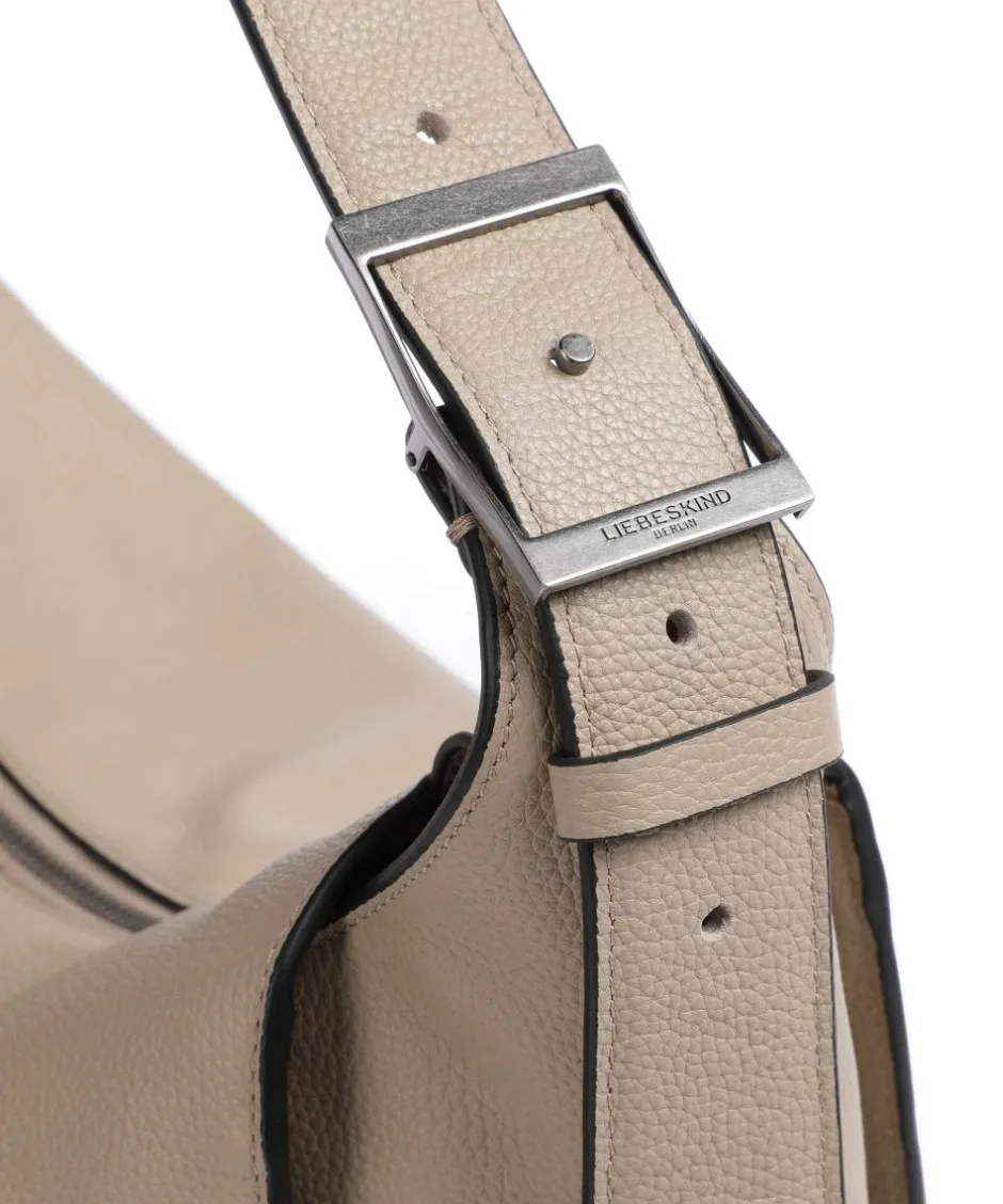 Liebeskind Shoulder Bags|Hobo Bags-Lou Small Pebble M Hobo bag grained cow leather