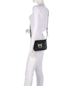 Pinko Crossbody Bags-Love Box Mini Crossbody bag embossed leather