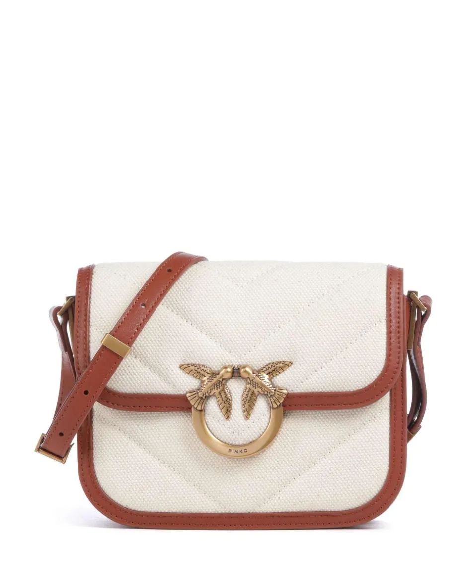 Pinko Crossbody Bags-Love Box Mini Crossbody bag canvas
