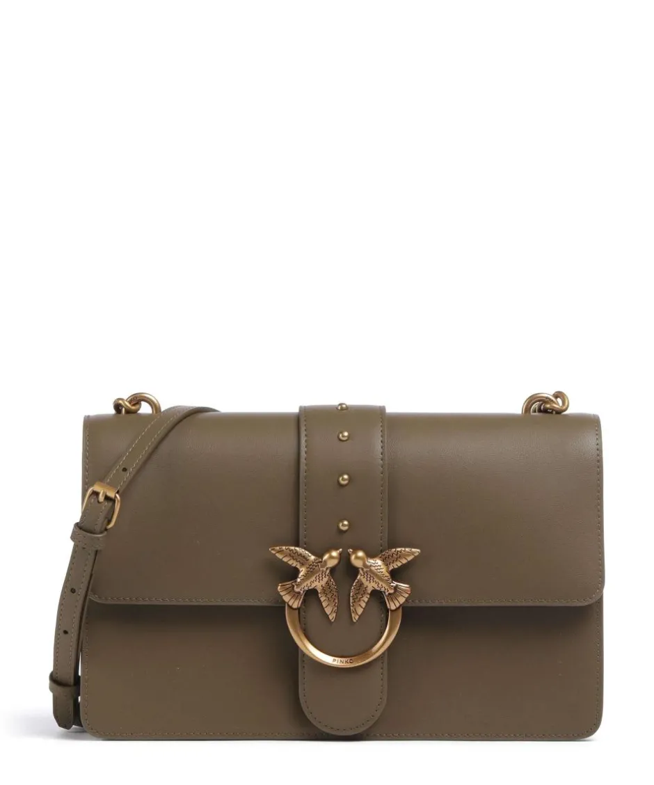 Pinko Crossbody Bags-Love One Classic Crossbody bag fine grain cow leather