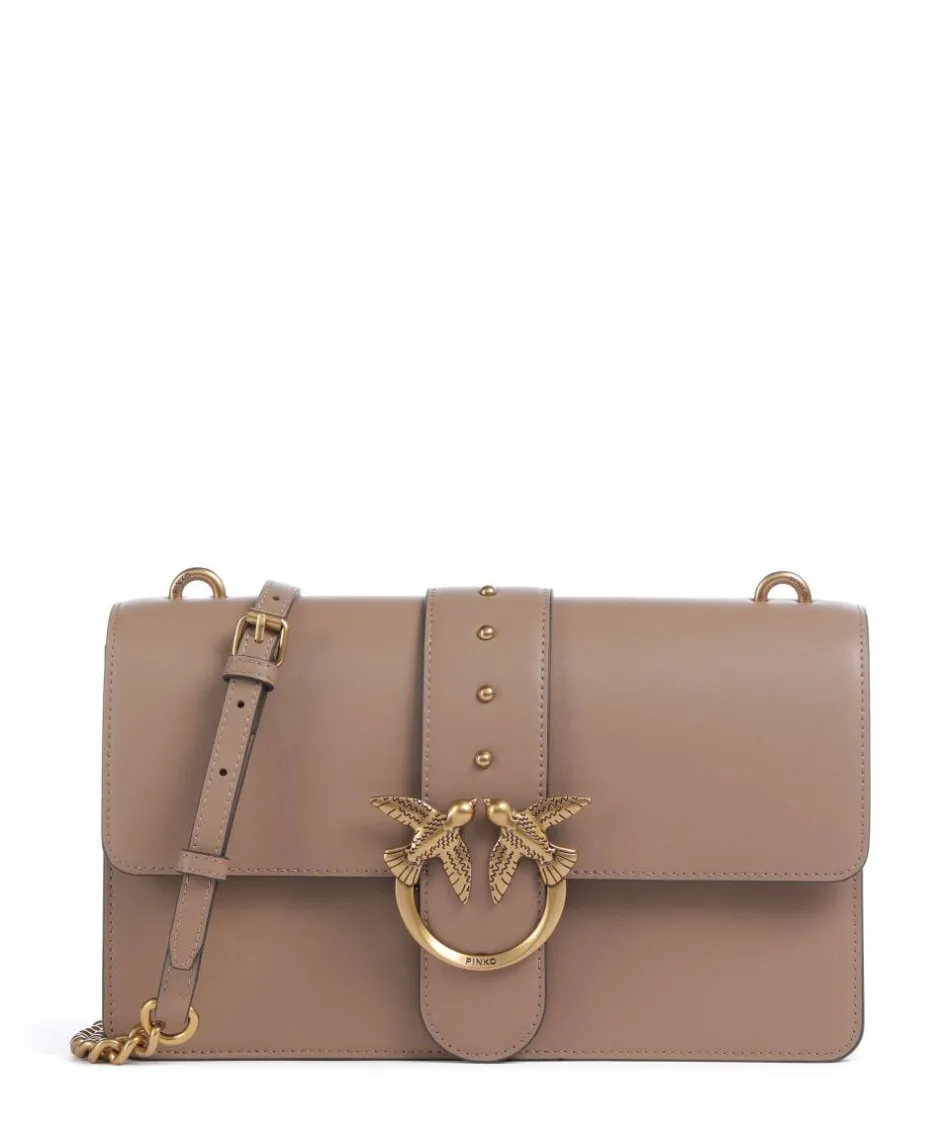 Pinko Crossbody Bags-Love One Classic Crossbody bag softly grained calfskin