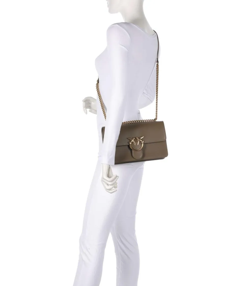 Pinko Shoulder Bags|Crossbody Bags-Love One Classic Shoulder bag fine grain cow leather