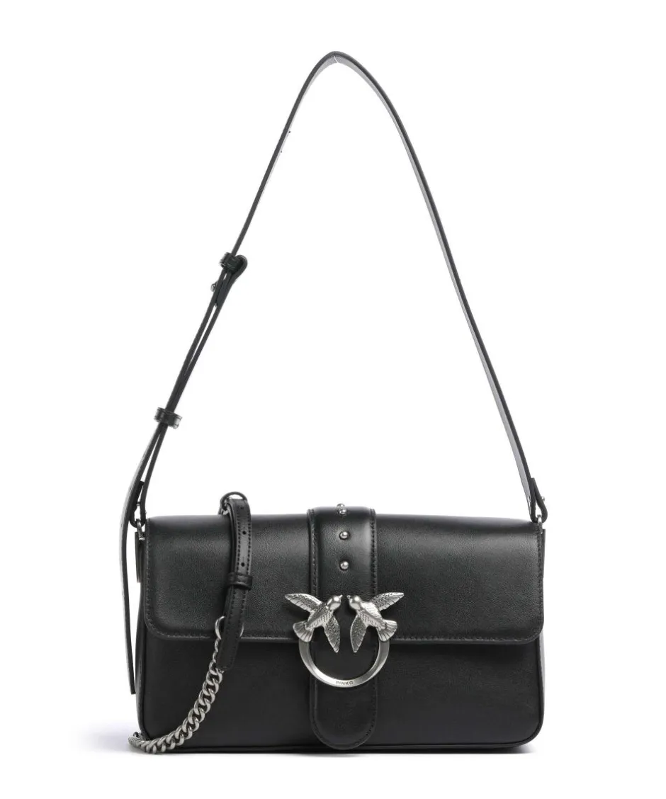 Pinko Shoulder Bags|Crossbody Bags-Love One Classic Slouchy Shoulder bag fine grain cow leather