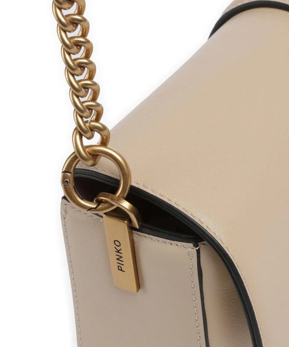 Pinko Shoulder Bags|Crossbody Bags-Love One Classic Slouchy Shoulder bag fine grain cow leather