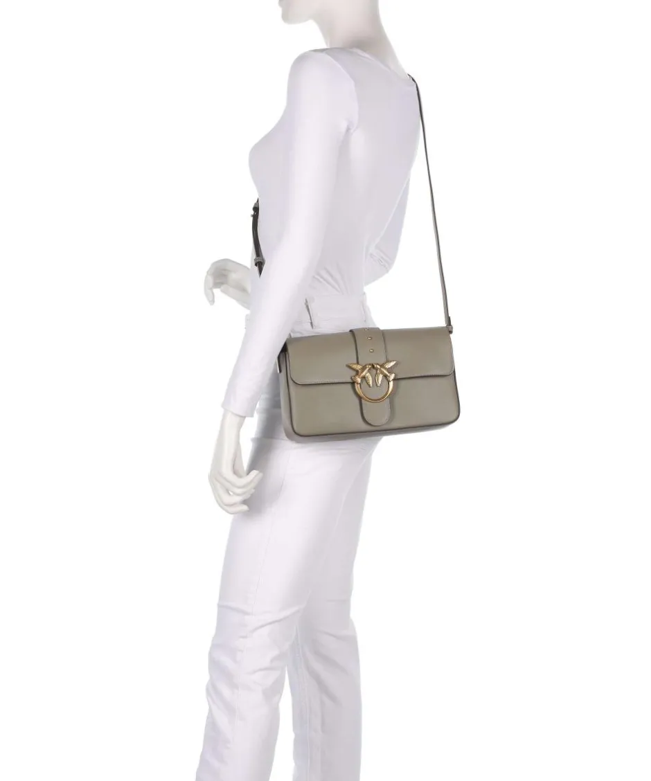 Pinko Shoulder Bags|Crossbody Bags-Love One Classic Slouchy Shoulder bag fine grain cow leather