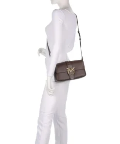 Pinko Shoulder Bags|Crossbody Bags-Love One Classic Slouchy Shoulder bag fine grain cow leather